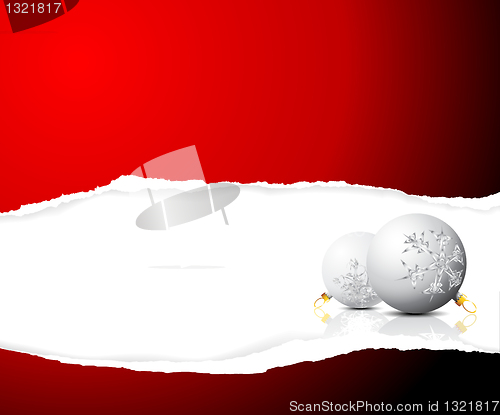 Image of Christmas card - black and white bulbs