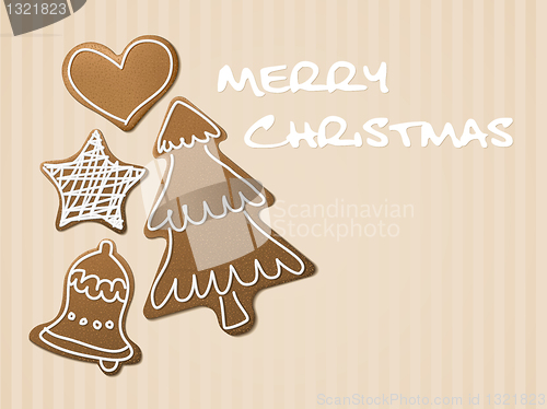 Image of Christmas card - gingerbreads 