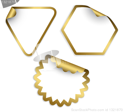 Image of stickers with golden border