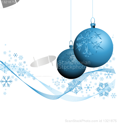 Image of Blue Christmas decorations