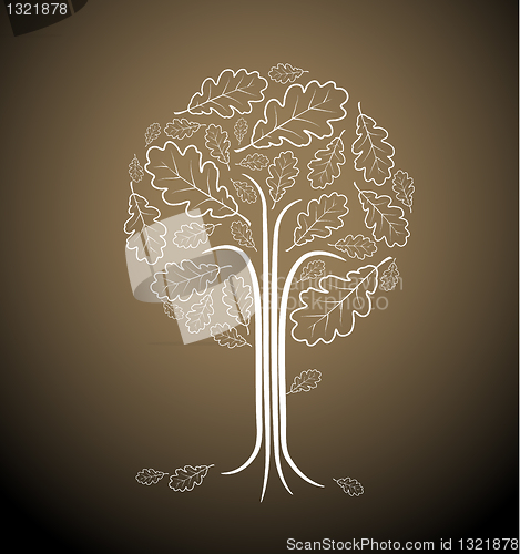 Image of Vintage abstract tree drawing 