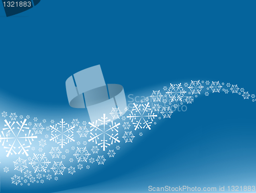 Image of Vector Christmas background with white snowflakes 