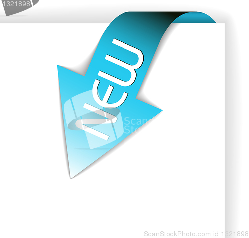 Image of New blue corner ribbon 