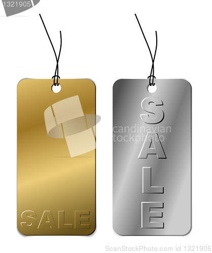 Image of Set of metal tags for sale