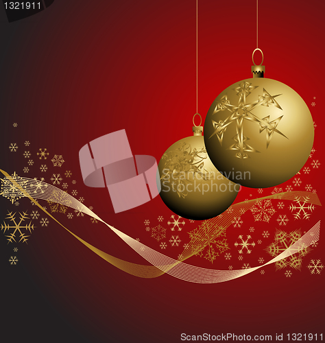 Image of Golden Christmas decorations