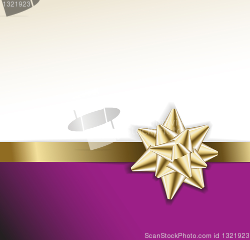 Image of golden bow on a ribbon
