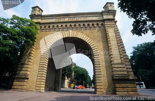 Image of Old town's gate Porte Serpenoise, Metz