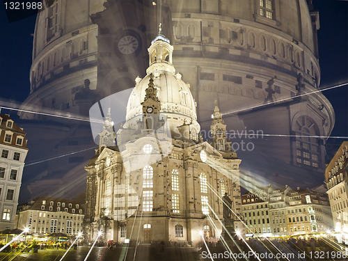 Image of Frauenkirche by night