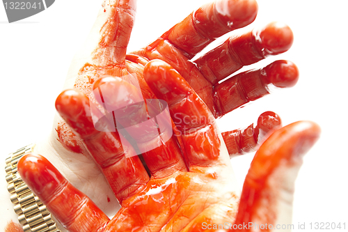 Image of bloody hands