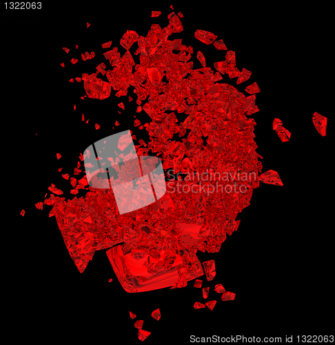 Image of Red Broken Heart: disease or pain