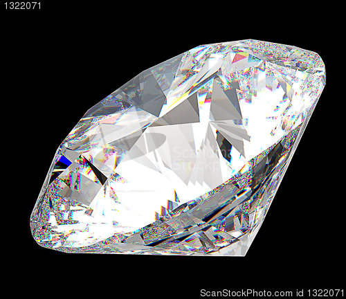Image of Precious gem: large diamond over black