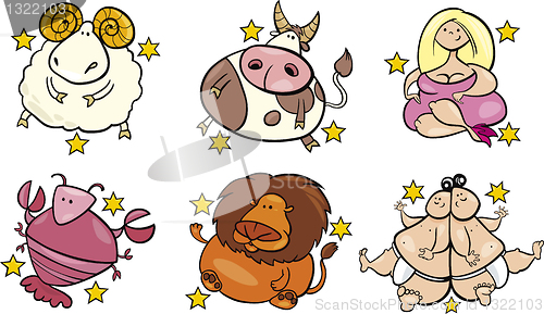 Image of six overweight zodiac signs
