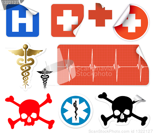 Image of Set of various vector medical symbols