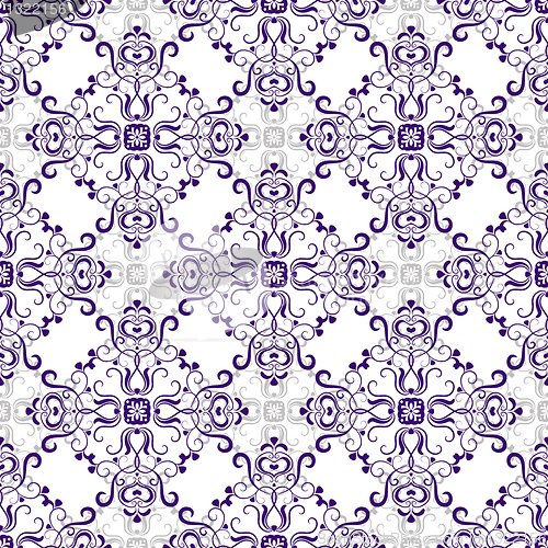 Image of White seamless pattern with rhombuses