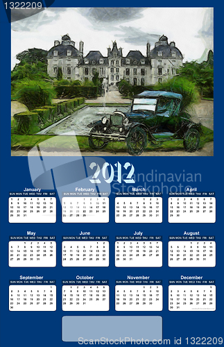 Image of 2012 Vintage Car Calendar