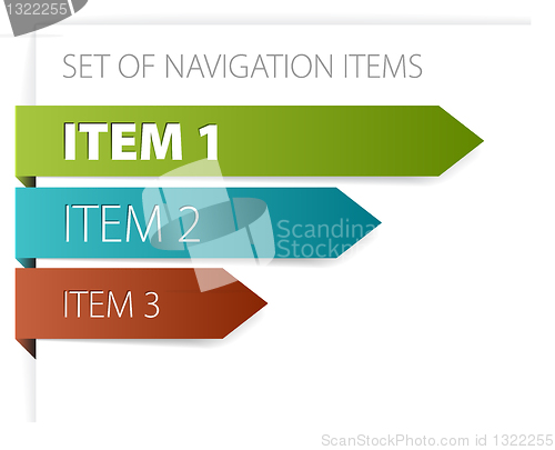 Image of Paper arrows - modern navigation items