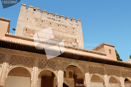 Image of Comares Tower and Courtyard of the Myrtles in Granada