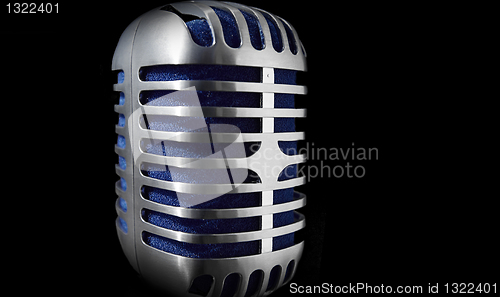 Image of Microphone on a black background