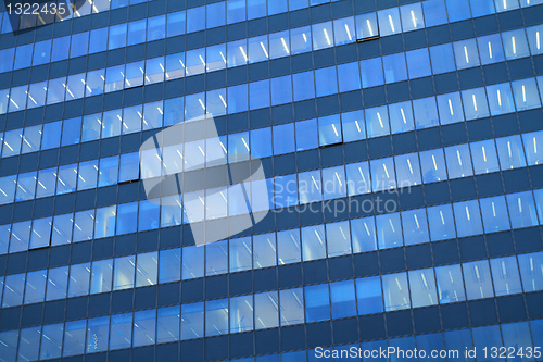 Image of blue office windows background