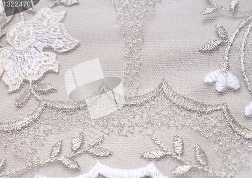 Image of White textile wedding background