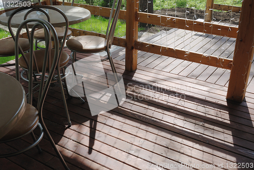 Image of table and chairs on the terrace 