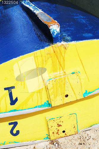 Image of two old boats on the beach
