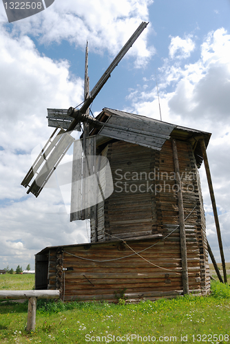 Image of old wooden windmill 