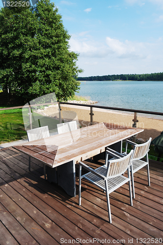 Image of table and chairs on the terrace