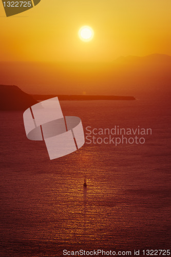 Image of sunset Santorini