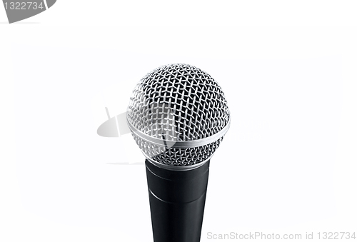 Image of Microphone on white background