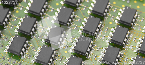 Image of Close up of computer chip 