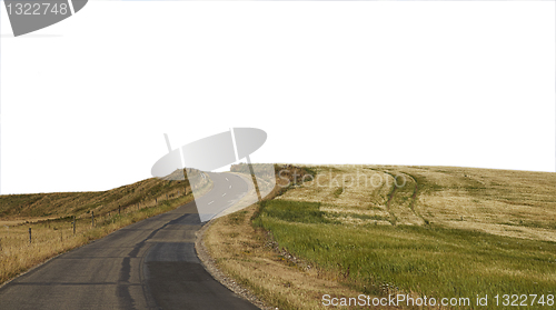 Image of Country road to a white background