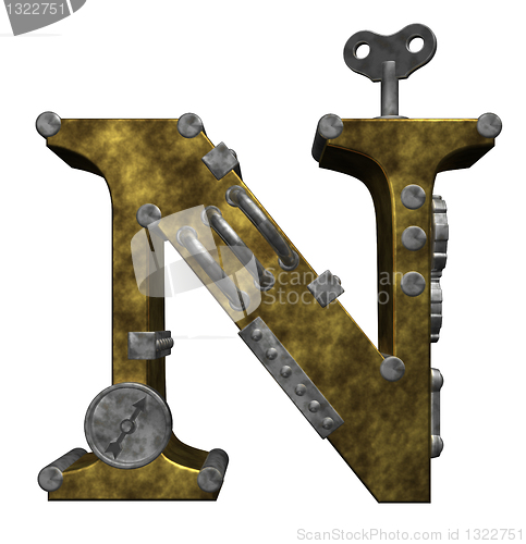 Image of steampunk letter n