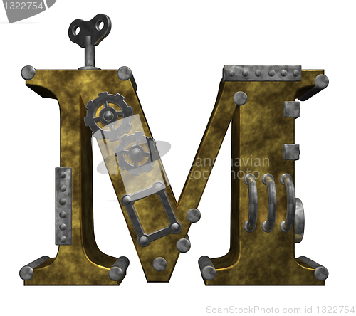 Image of steampunk letter m