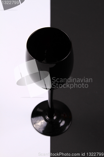 Image of black and white cup over black and white background