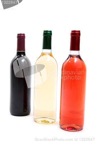 Image of Red, rose and white wine, drink photo