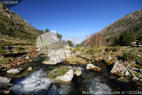 Image of Flowing water the river in Portugal