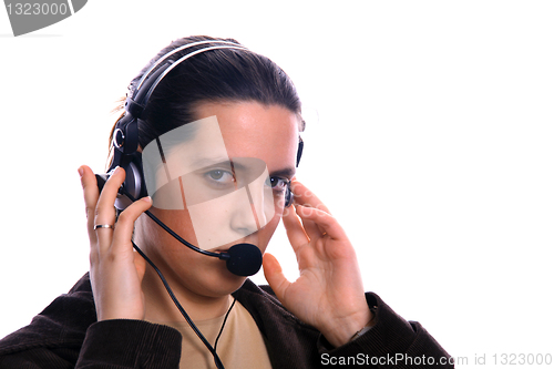 Image of Young woman callcenter