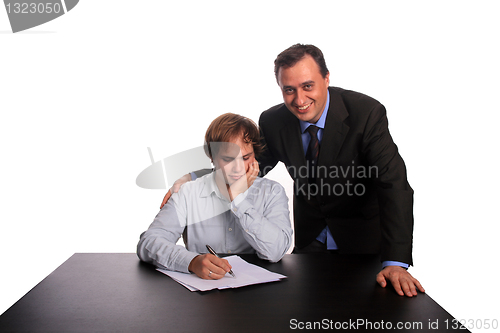 Image of businessman doing paperwork