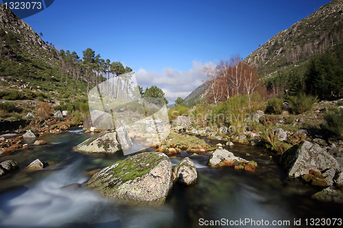 Image of Flowing water the river in Portugal