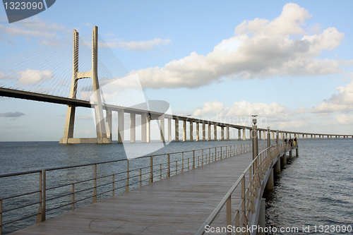 Image of Vasco da Gama bridge, Lisbon, Portugal