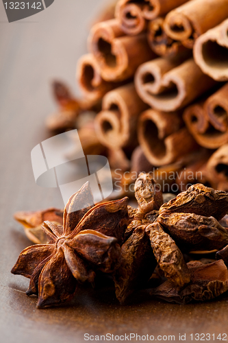 Image of Star aniseed and cinnamon sticks