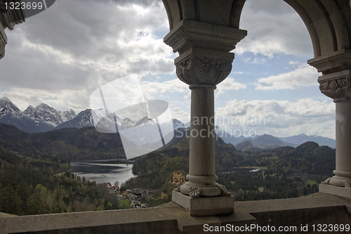 Image of Panoramic view from the castle of Neuschwanstein