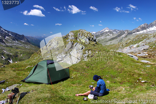 Image of Camping in the mountains