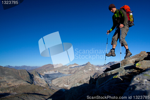 Image of Hiker in the mountains