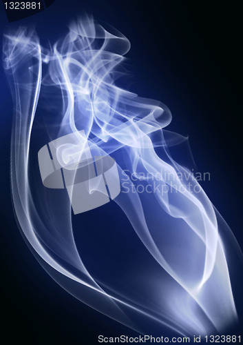Image of abstract smoke isolated on the black