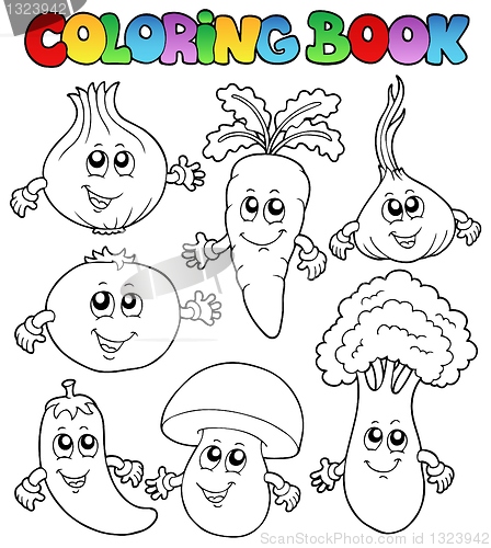 Image of Coloring book with vegetables