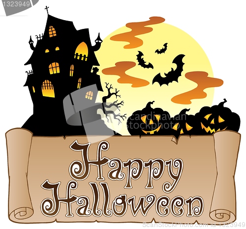 Image of Theme with Happy Halloween banner 1