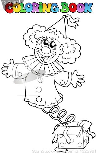 Image of Coloring book with clown in box
