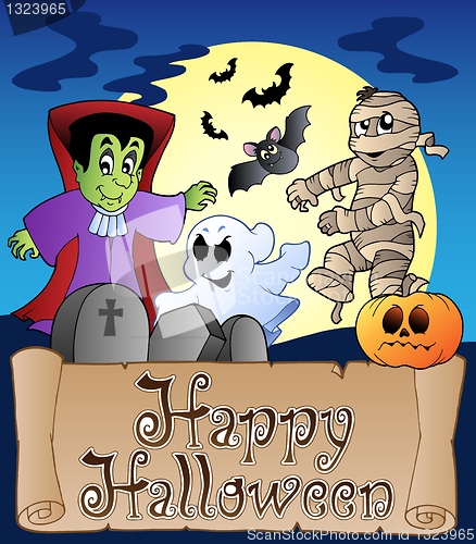 Image of Theme with Happy Halloween banner 4